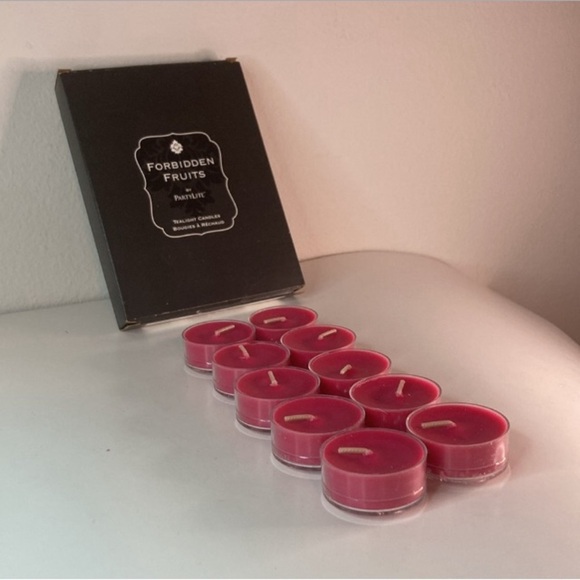Partylite Forbidden Fruits collection tea light candles Pomegranate Passion new - Picture 2 of 7
